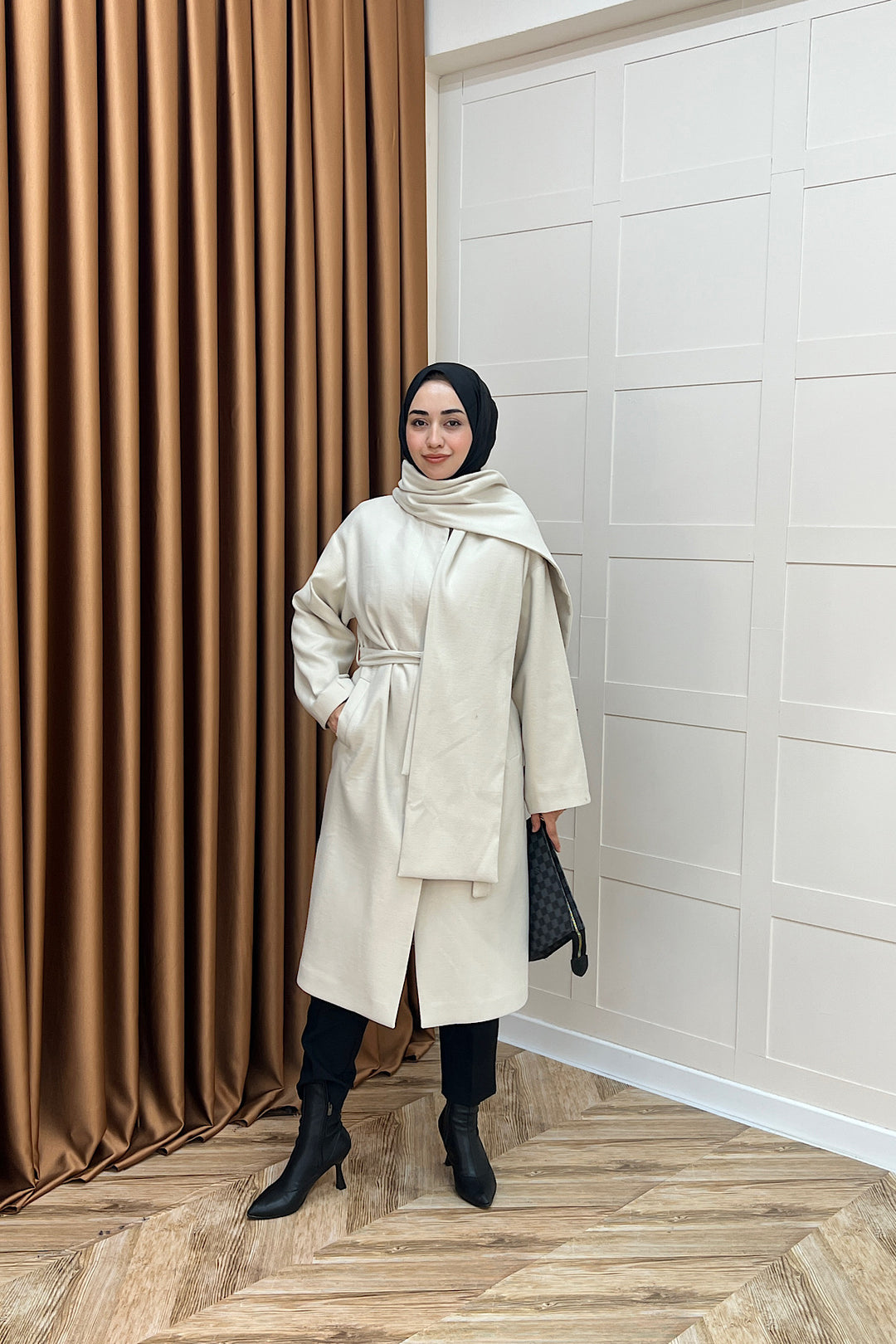 Siena Atkı Detay Kaşe Kaban Taş 5530-TAS