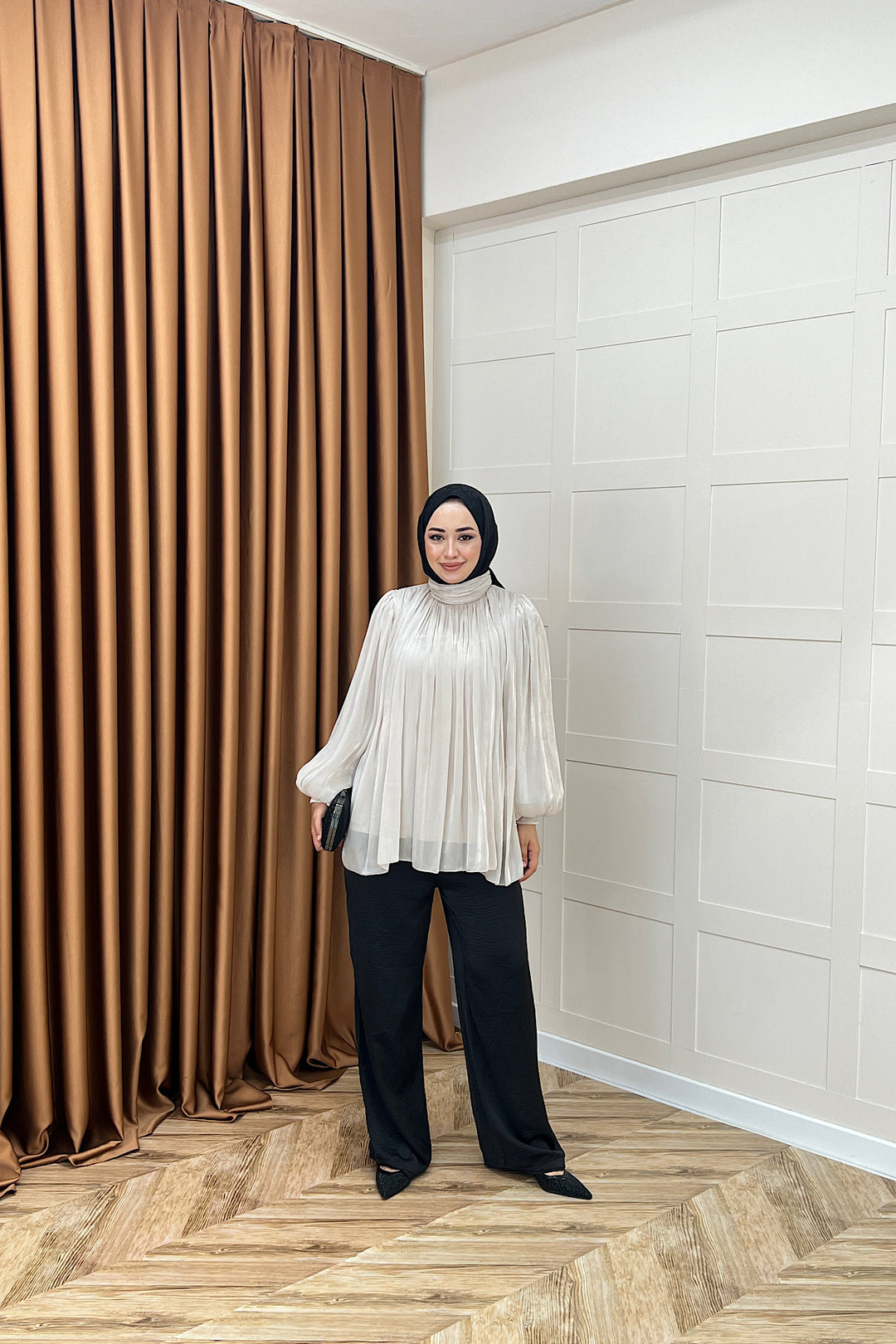 Hope Balon Kol Tunik Krem 2306-KREM