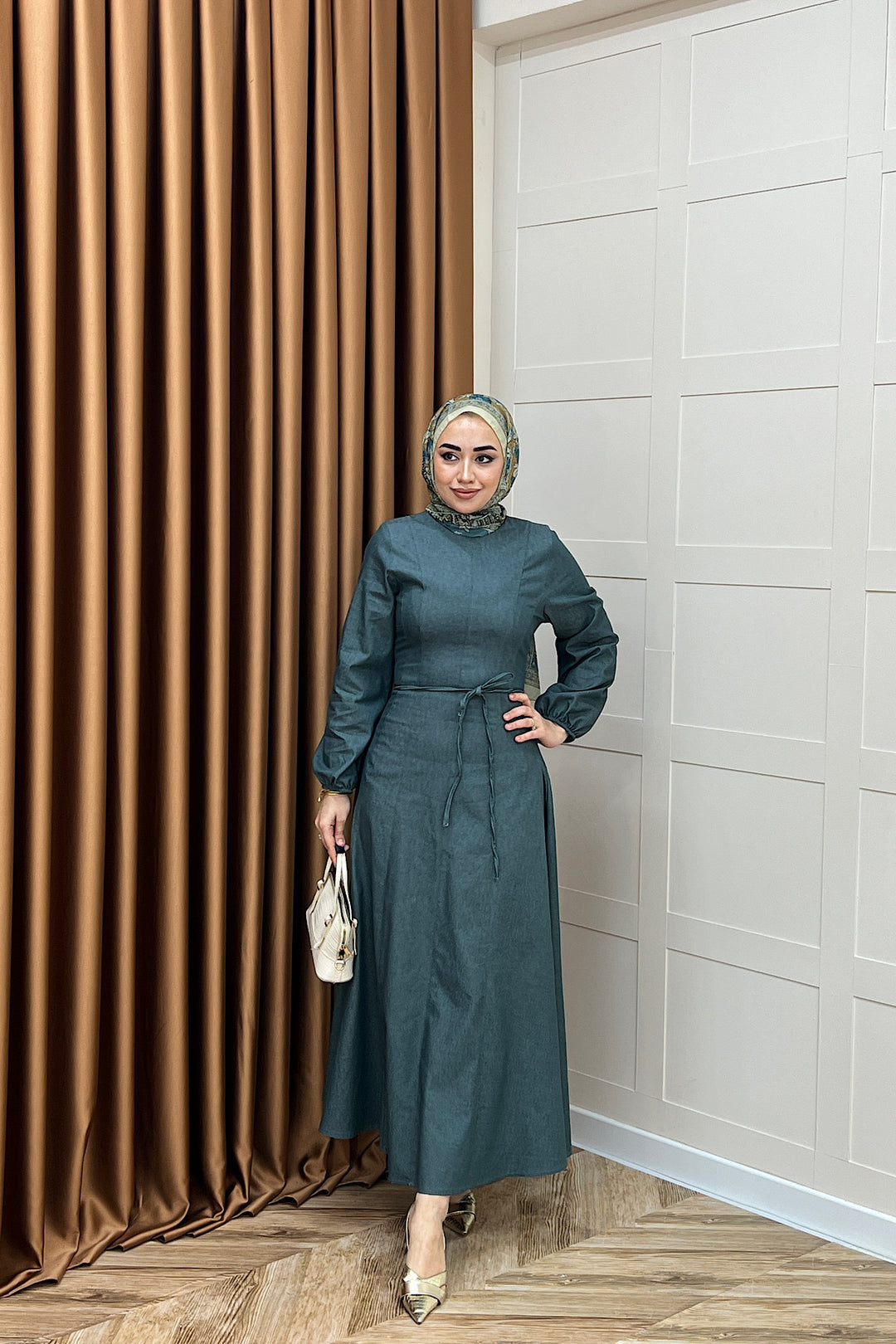 Gloria Kot Elbise Yeşil 5028-YESIL