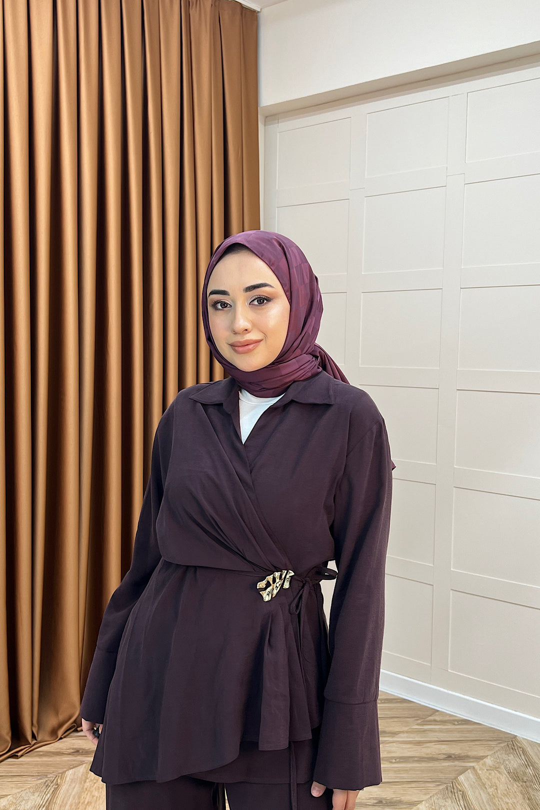 Mihri İkili Takım Mürdüm 4413-MURDUM