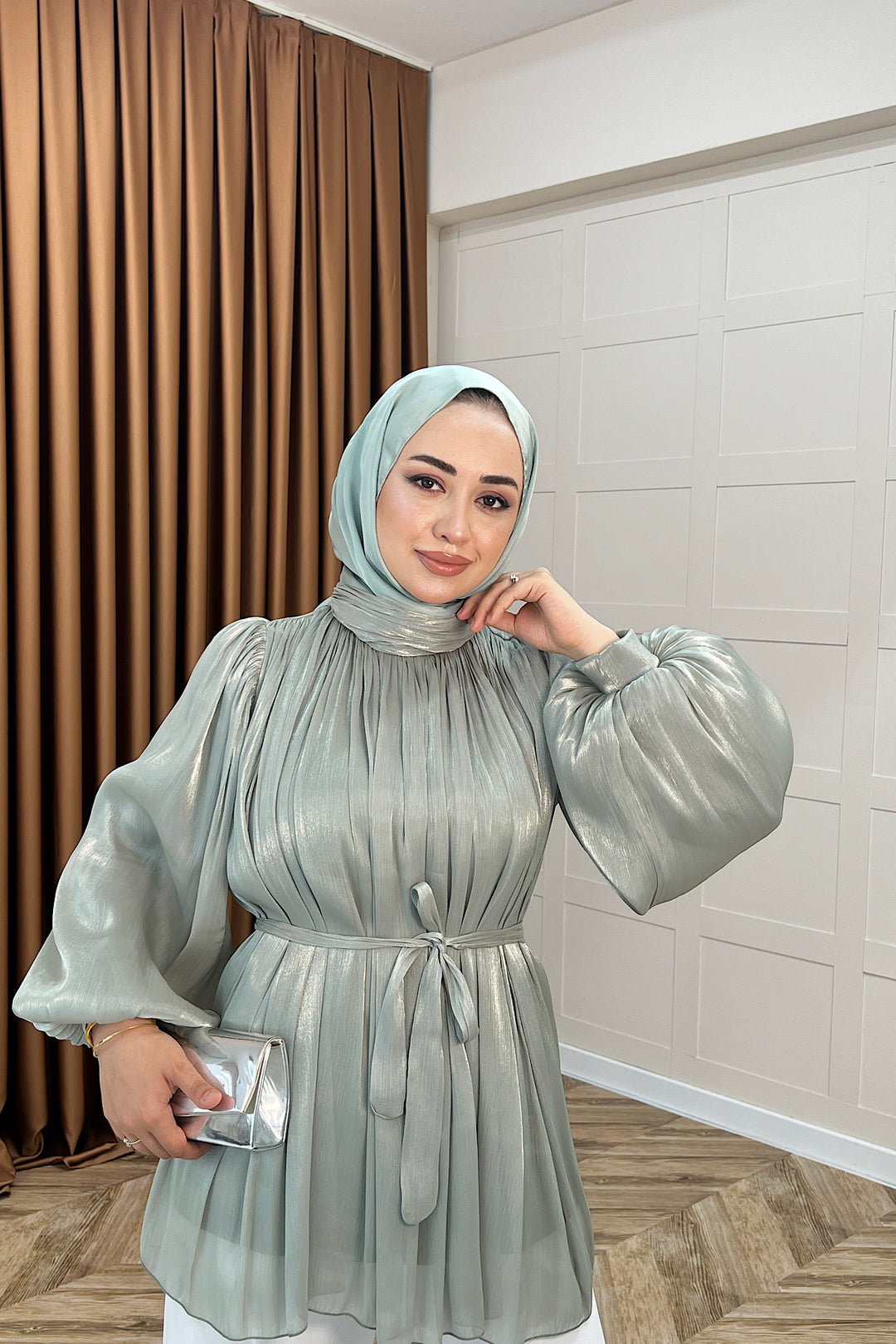 Hope Balon Kol Tunik Mint 2306-MINT
