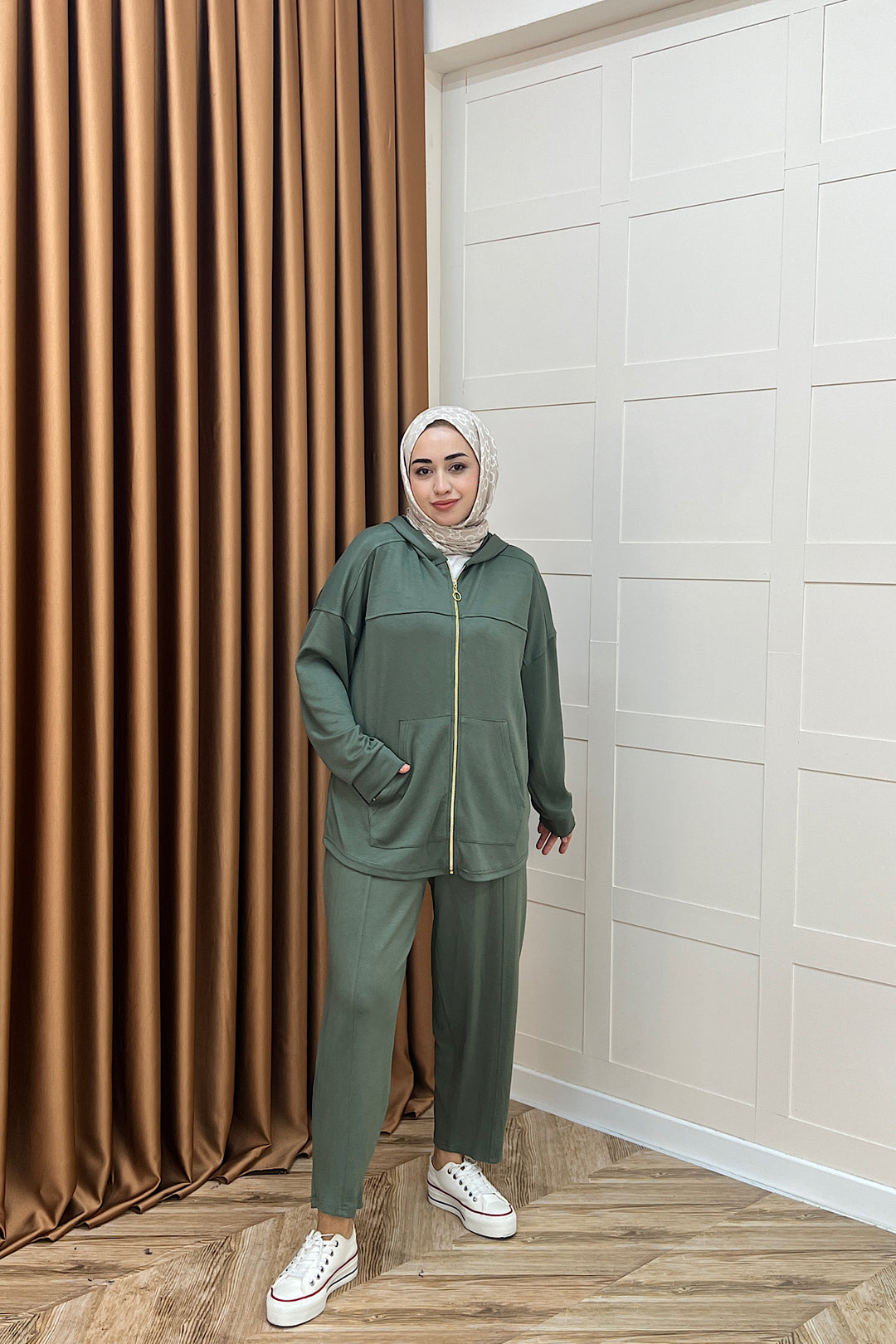 Efsa Kapüşonlu Takım Yeşil 70149-YESIL