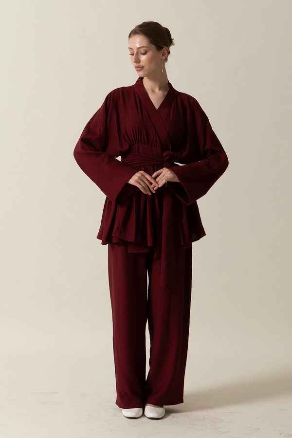 Arya İkili Takım Bordo 2111-BORDO