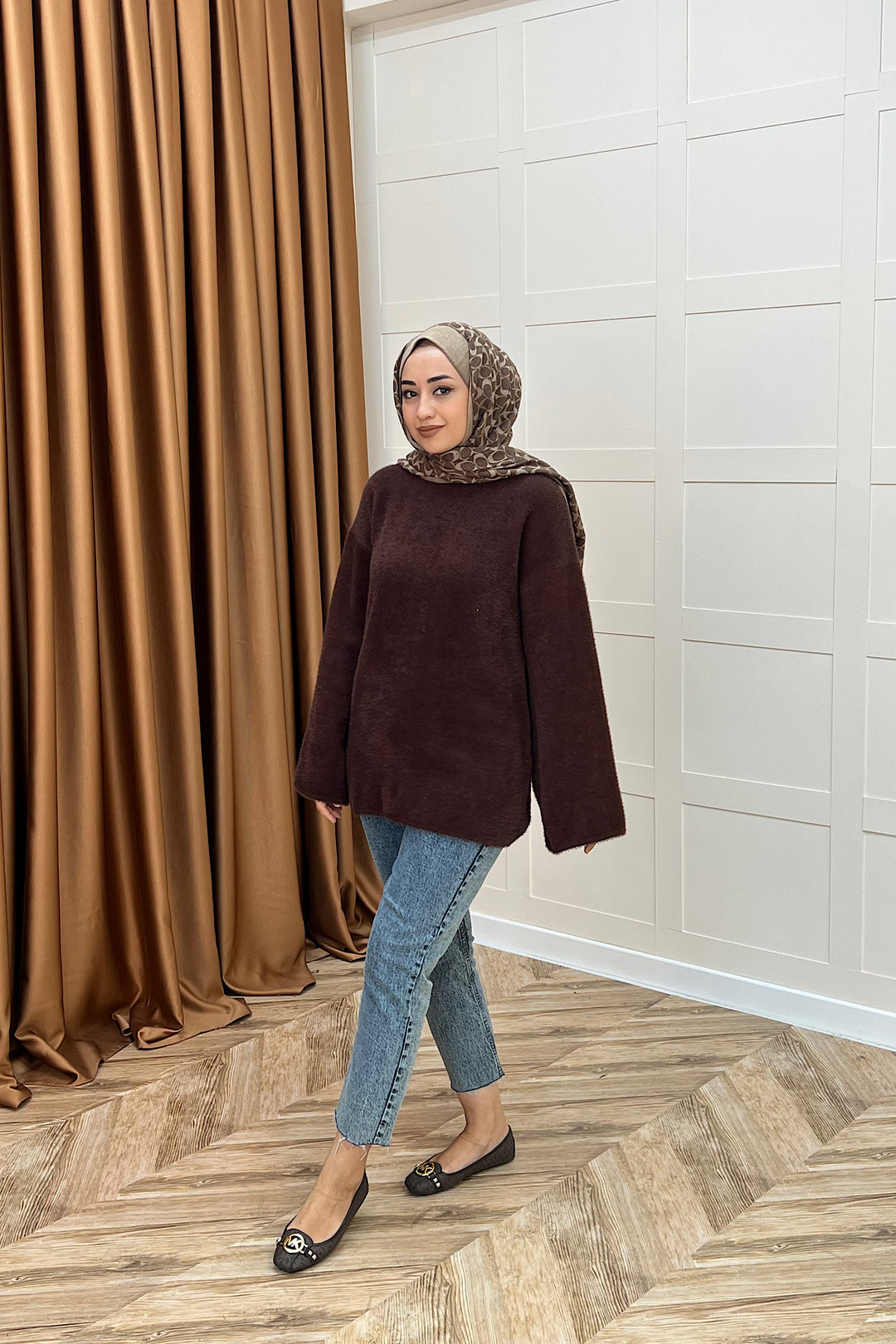 Leyal Triko Kazak Kahverengi 25440-KAHVERENGI