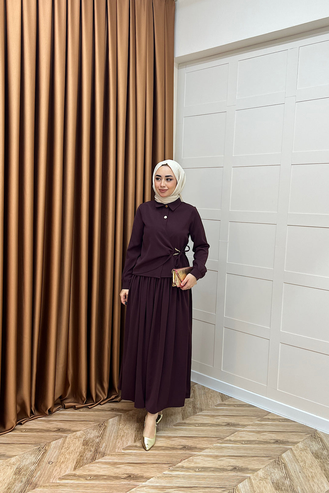 Verona Etek Takım Mürdüm 3080-MURDUM