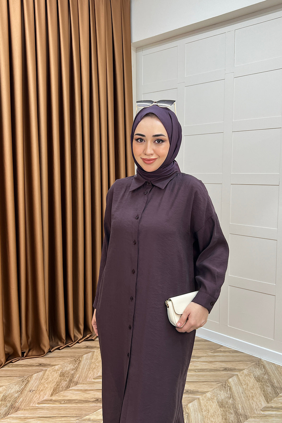 Cupra Uzun Tunik Mürdüm 02760-MURDUM