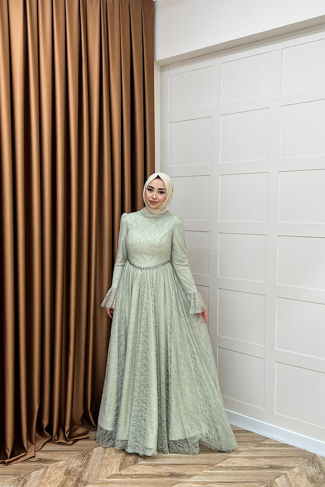 Elena Dantel Abiye Mint 03101-MINT