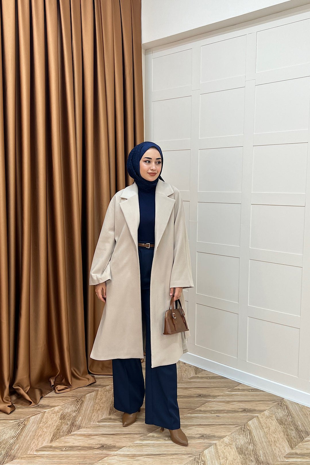 Yıldız Premium Kumaş Kuşaklı Kaban Taş 5515-TAS