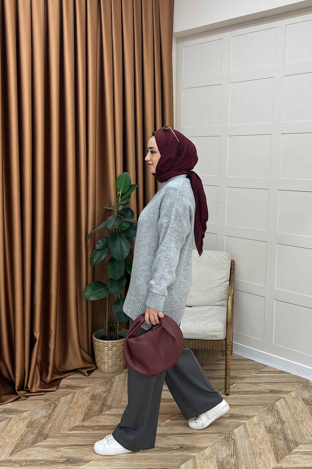Lones Yumoş Tunik Gri 26194-GRI