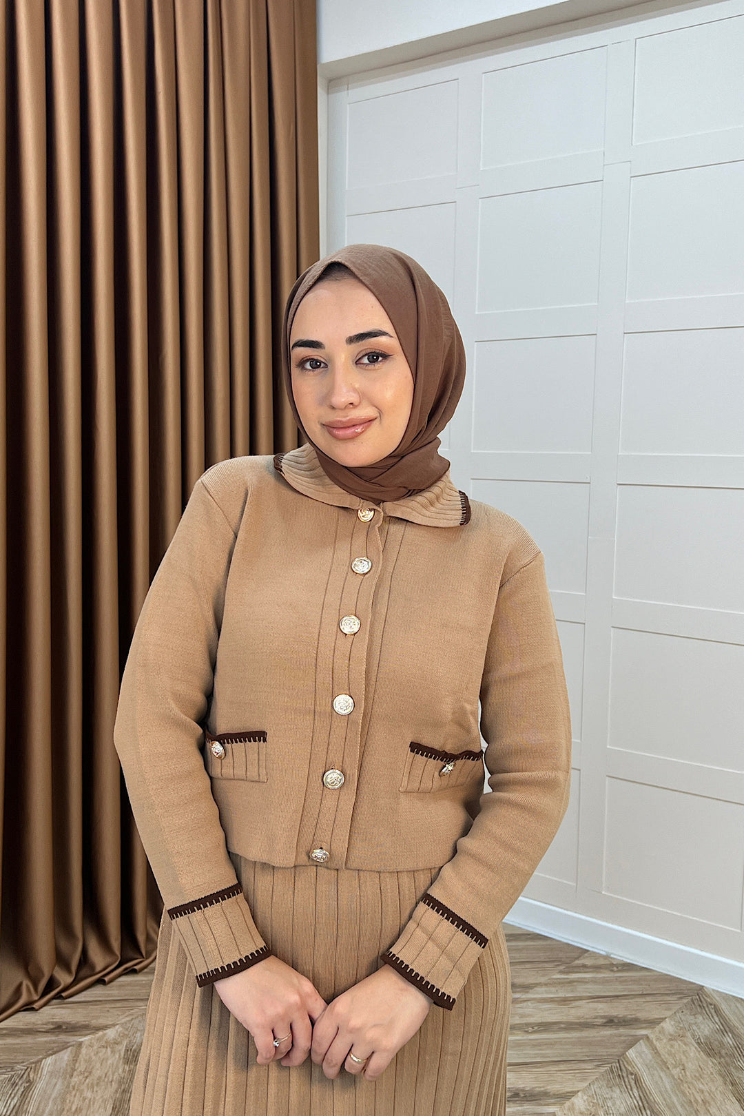 Roma Etekli Triko Takım Camel 20999-CAMEL