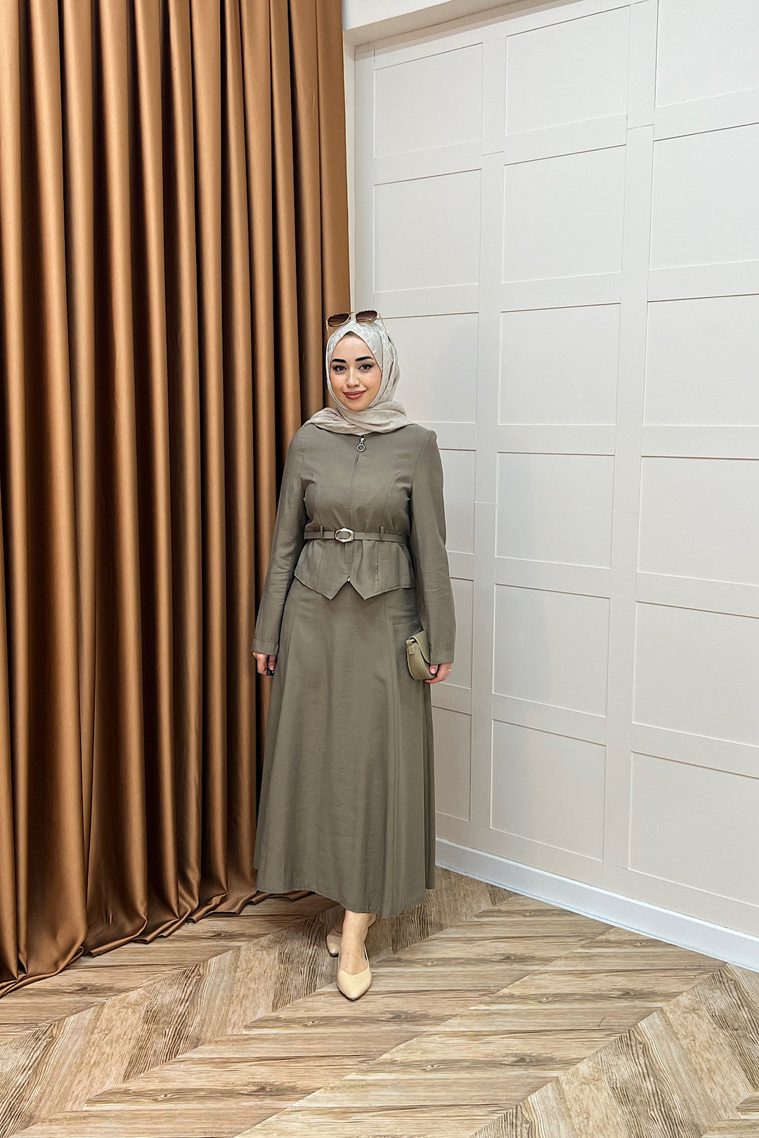 Mira Kemerli Etek Takım Haki 03183-HAKI