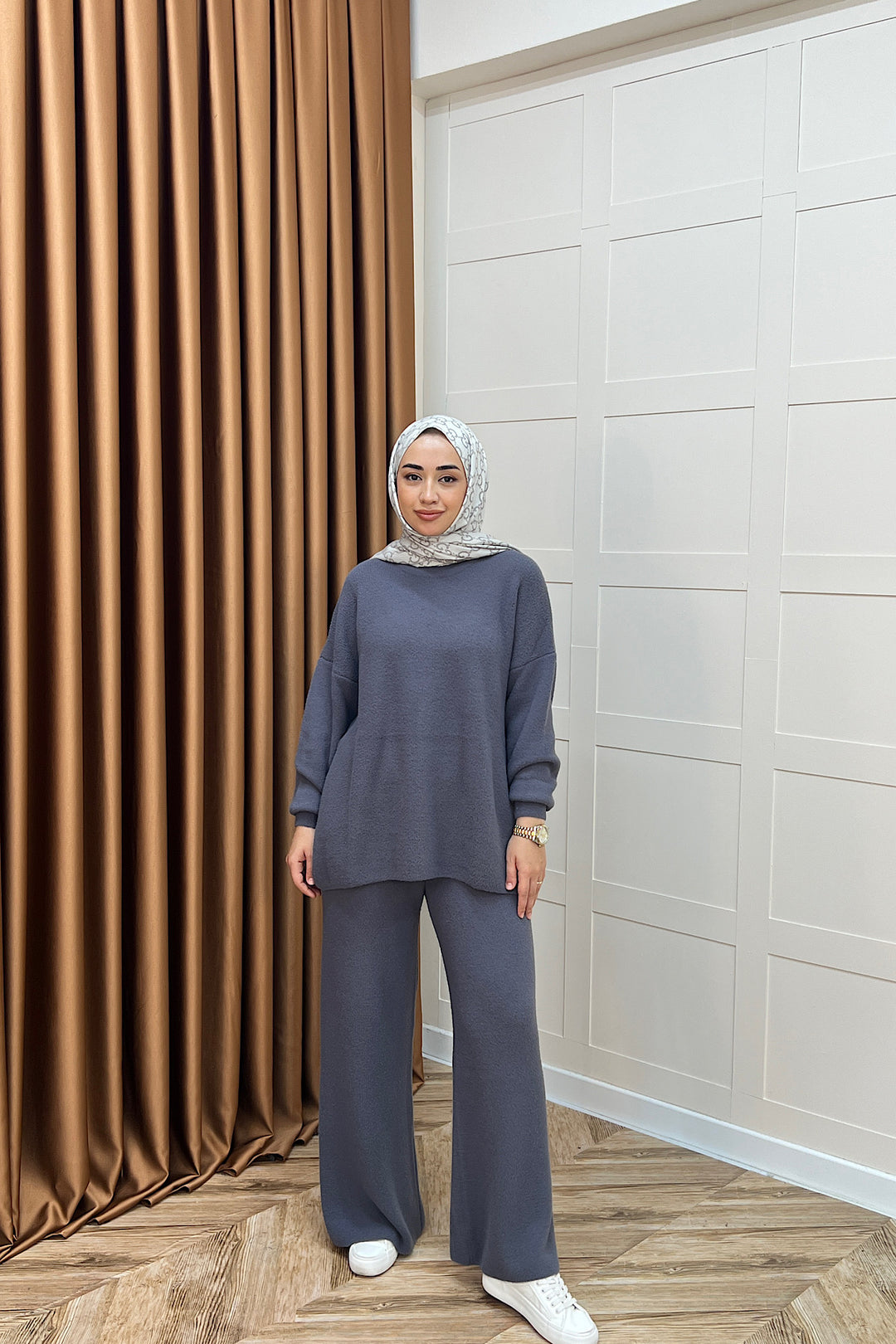 Dilşah Angora İkili Triko Takım Antrasit 25650-ANTRASIT