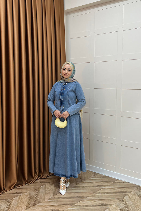 Alya Etekli Kot Takım Mavi 0711-MAVI