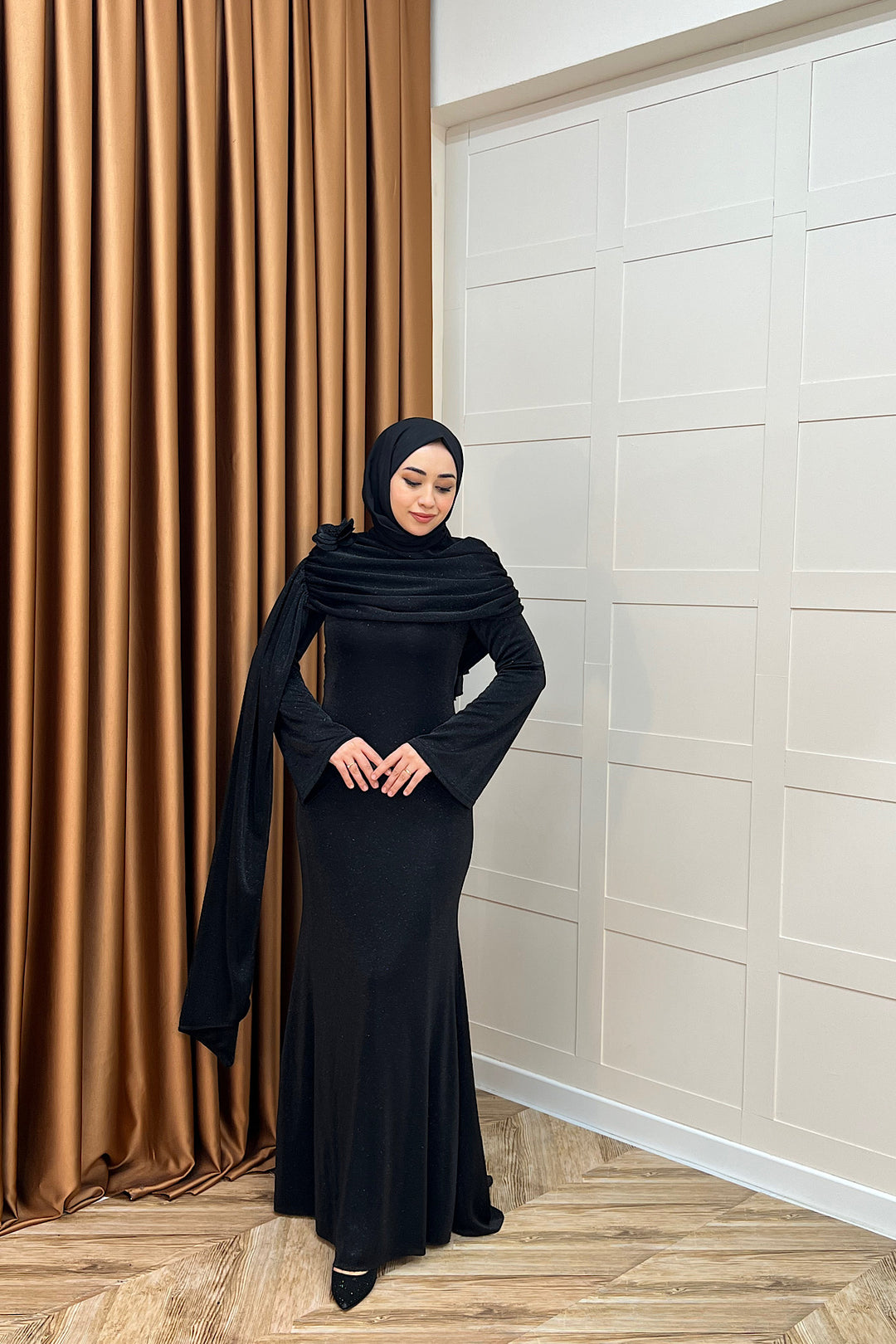 Elara Balık Abiye Siyah 3086-SIYAH