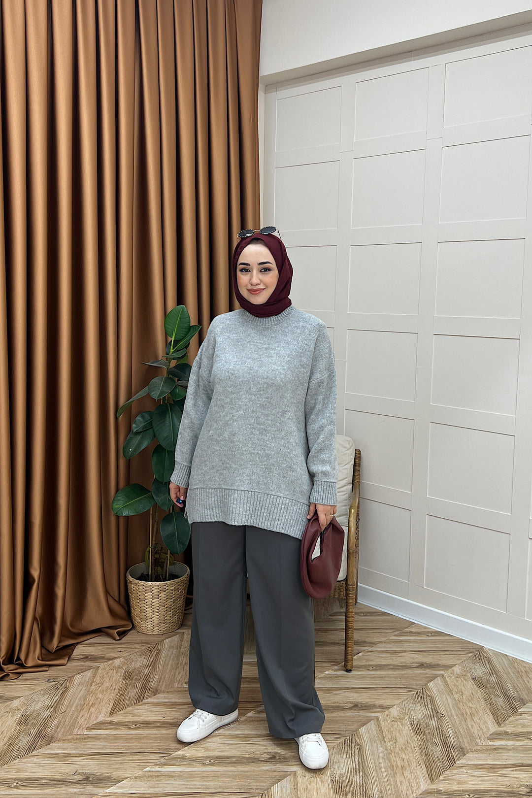 Lones Yumoş Tunik Gri 26194-GRI