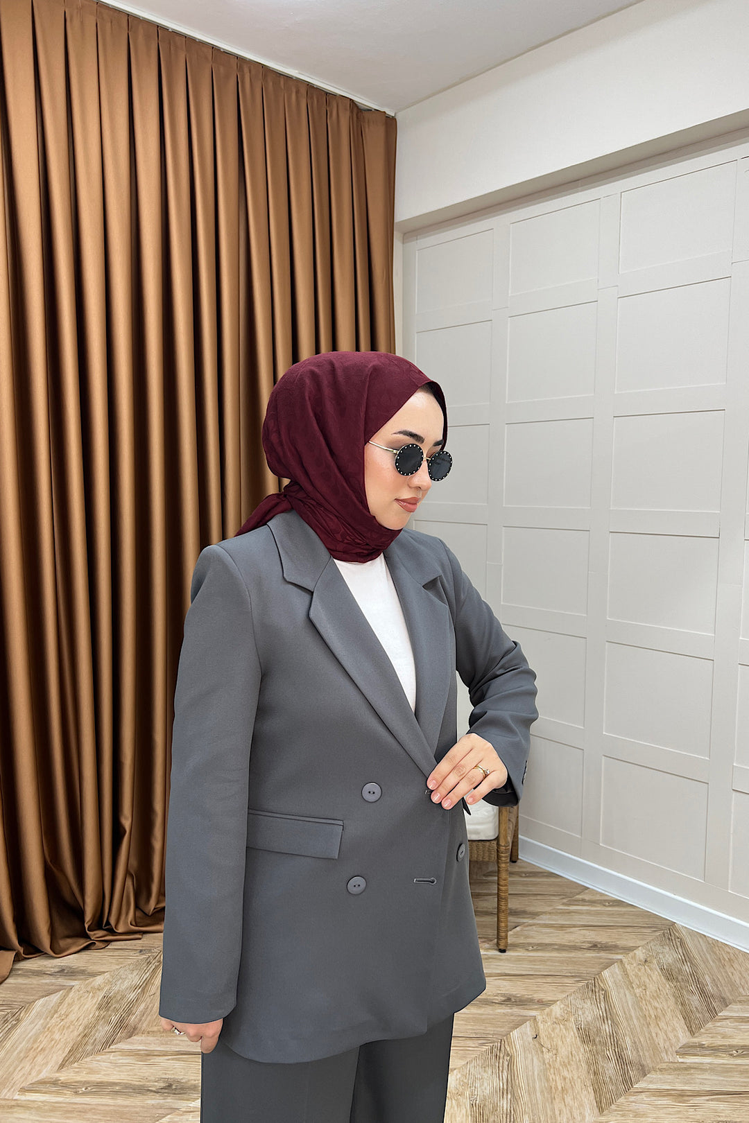 Dört Düğme Ceket Takım Antrasit 6152-ANTRASIT