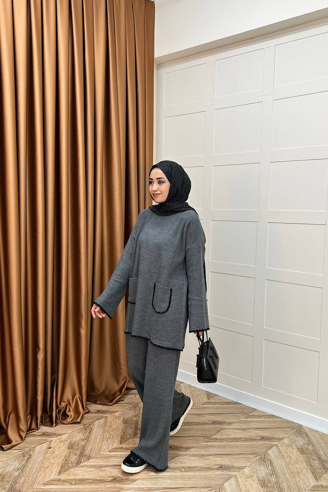 Cep Örgülü Triko Takım Antrasit 24200-ANTRASİT