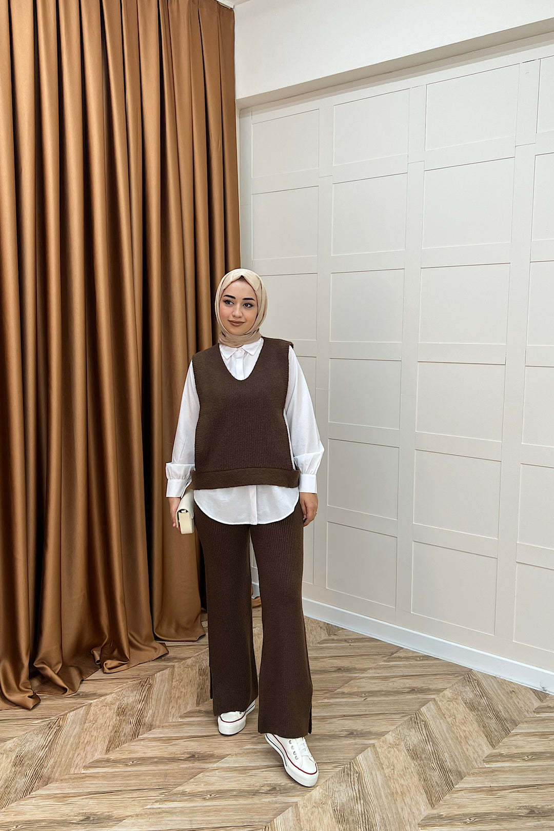 Venüs Üçlü Triko Takım Kahverengi 25450-KAHVERENGI