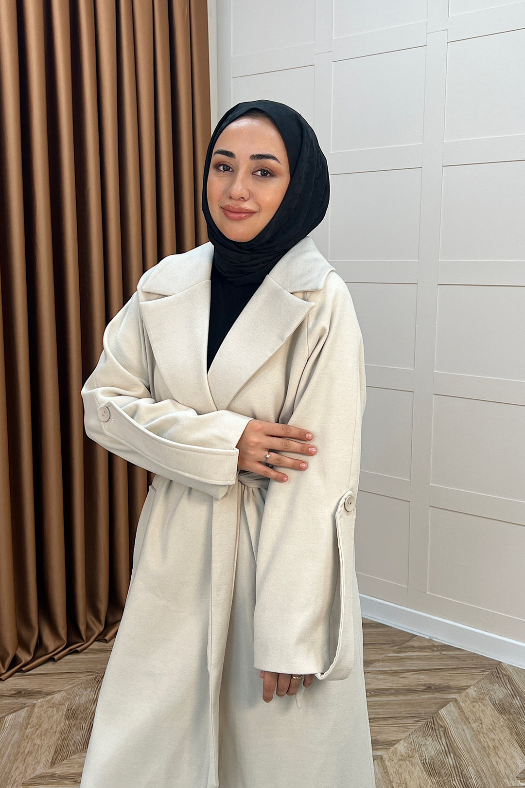 Kol Detay Kaşe Kaban Taş 5522-TAS