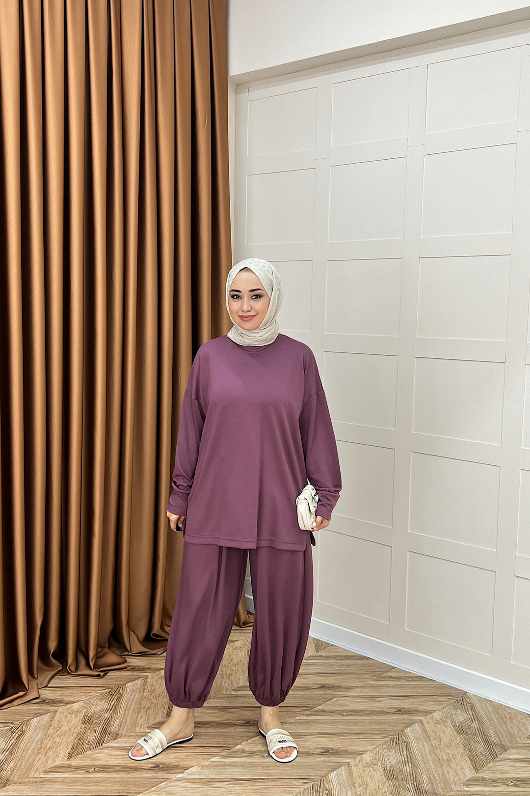 Ela İkili Takım Mürdüm 6574-MURDUM