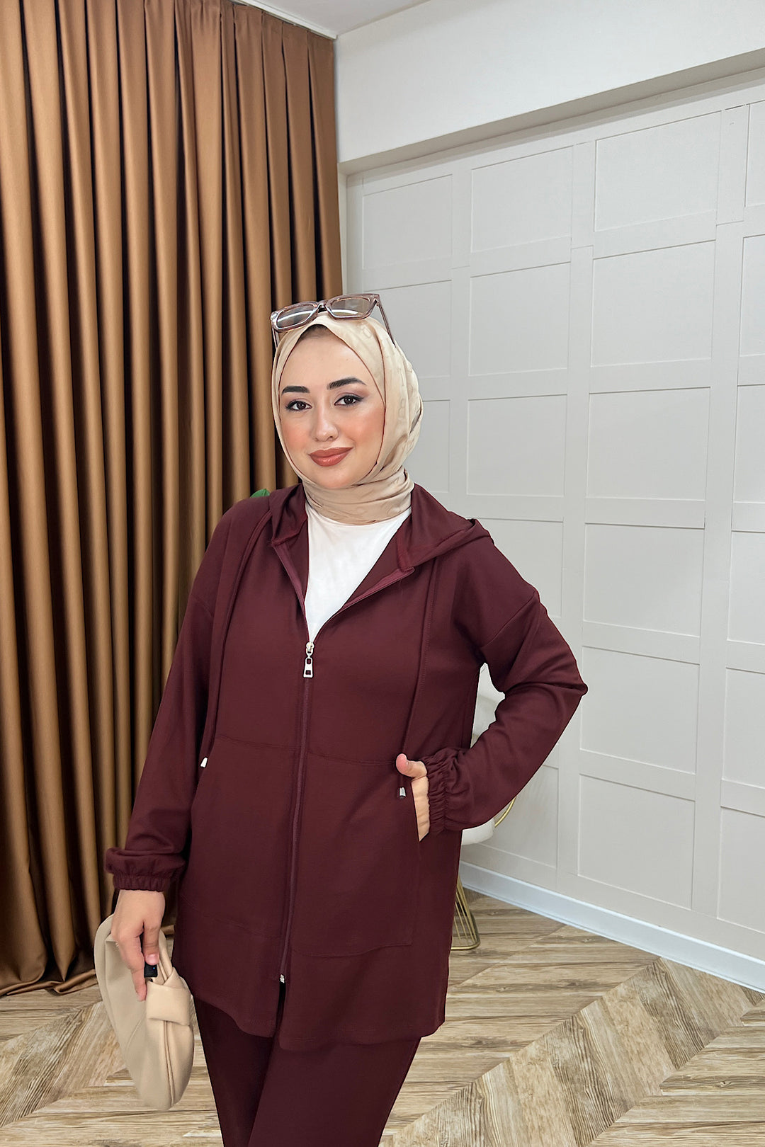 Sarya İkili Takım Bordo 3134-BORDO