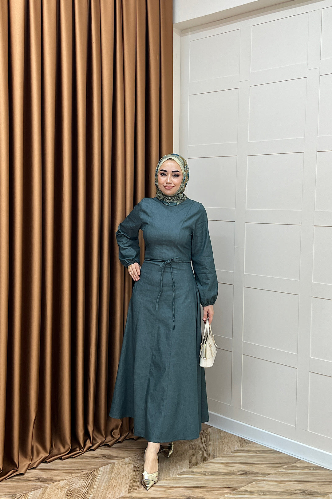 Gloria Kot Elbise Yeşil 5028-YESIL
