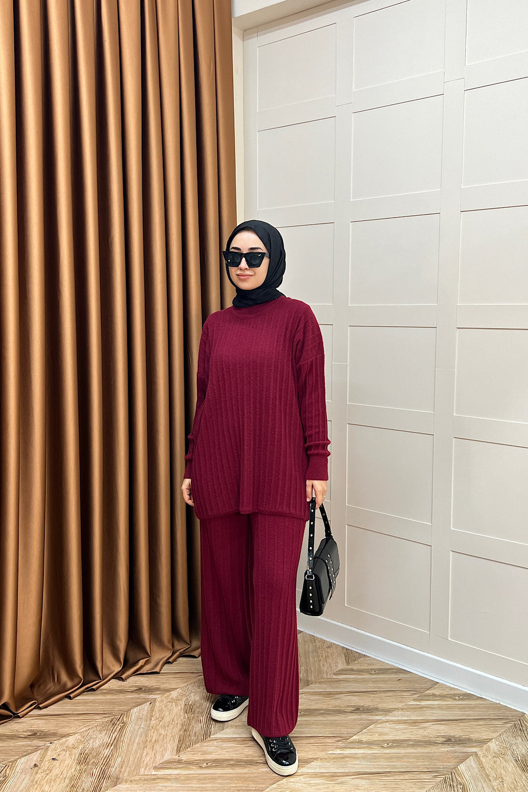 Kripto Keçe Sakal Triko Takım Bordo 25560-BORDO