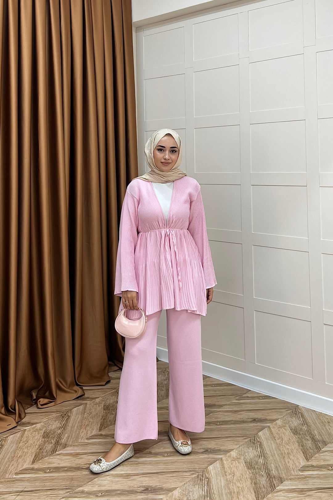 Patara Merserize Triko Takım Pembe 25400-PEMBE