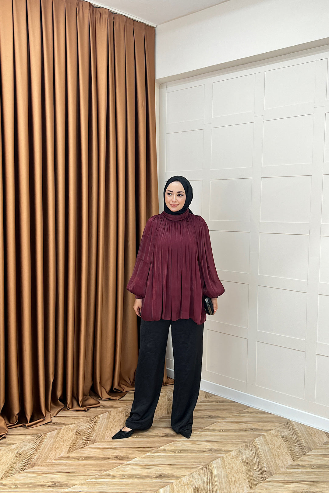 Hope Balon Kol Tunik Bordo 2306-BORDO
