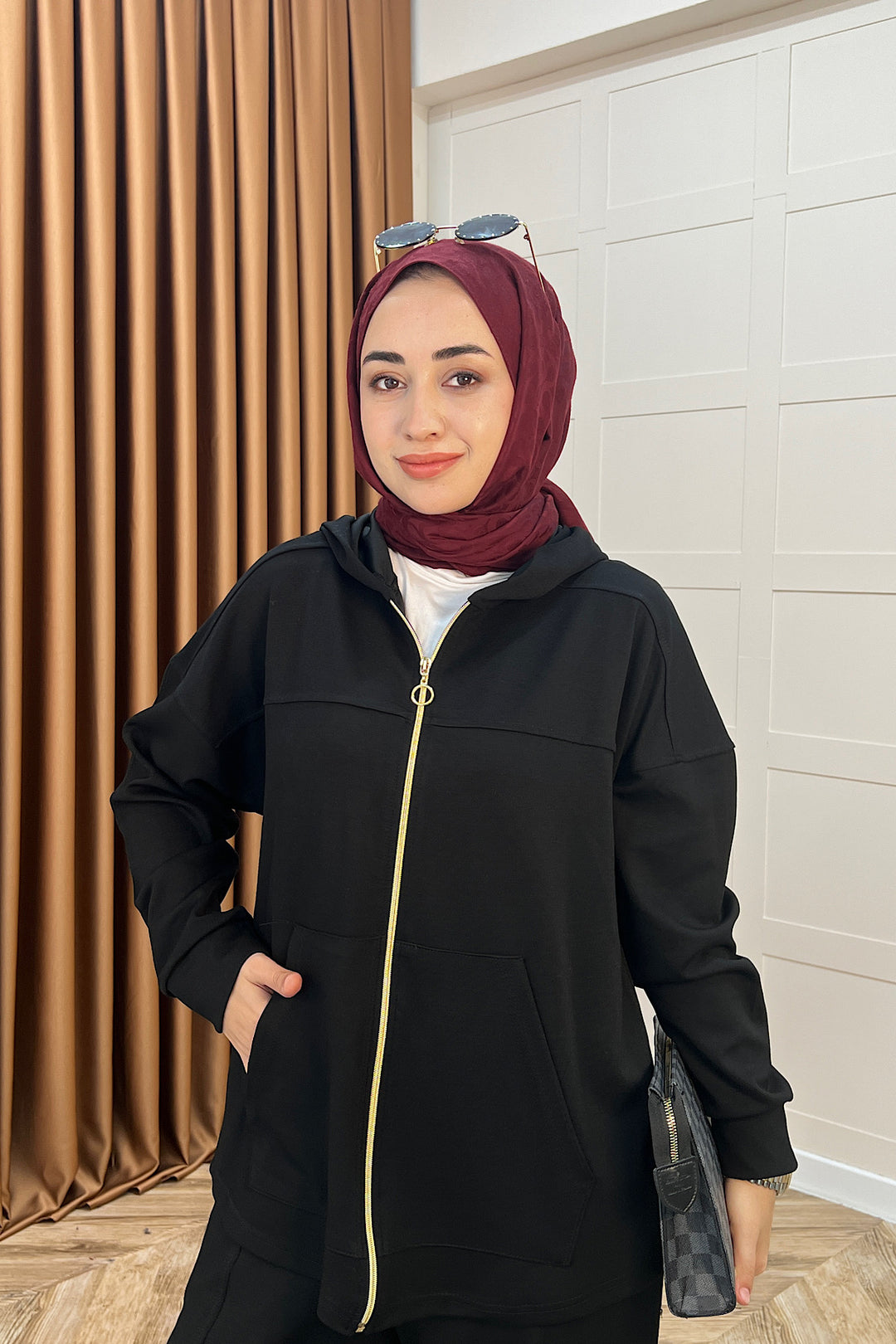 Efsa Kapüşonlu Takım Siyah 70149-SIYAH