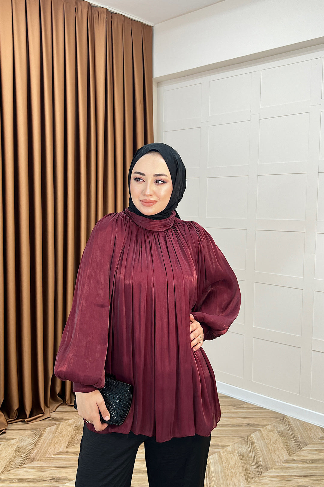 Hope Balon Kol Tunik Bordo 2306-BORDO