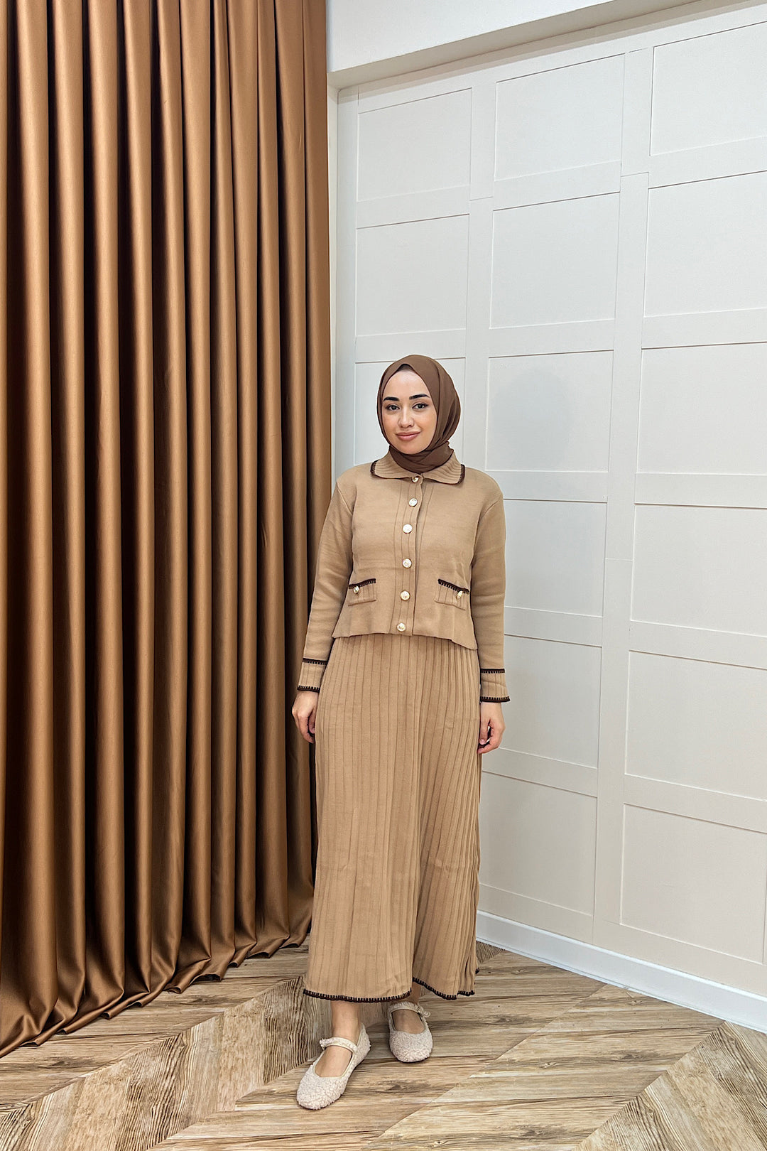 Roma Etekli Triko Takım Camel 20999-CAMEL