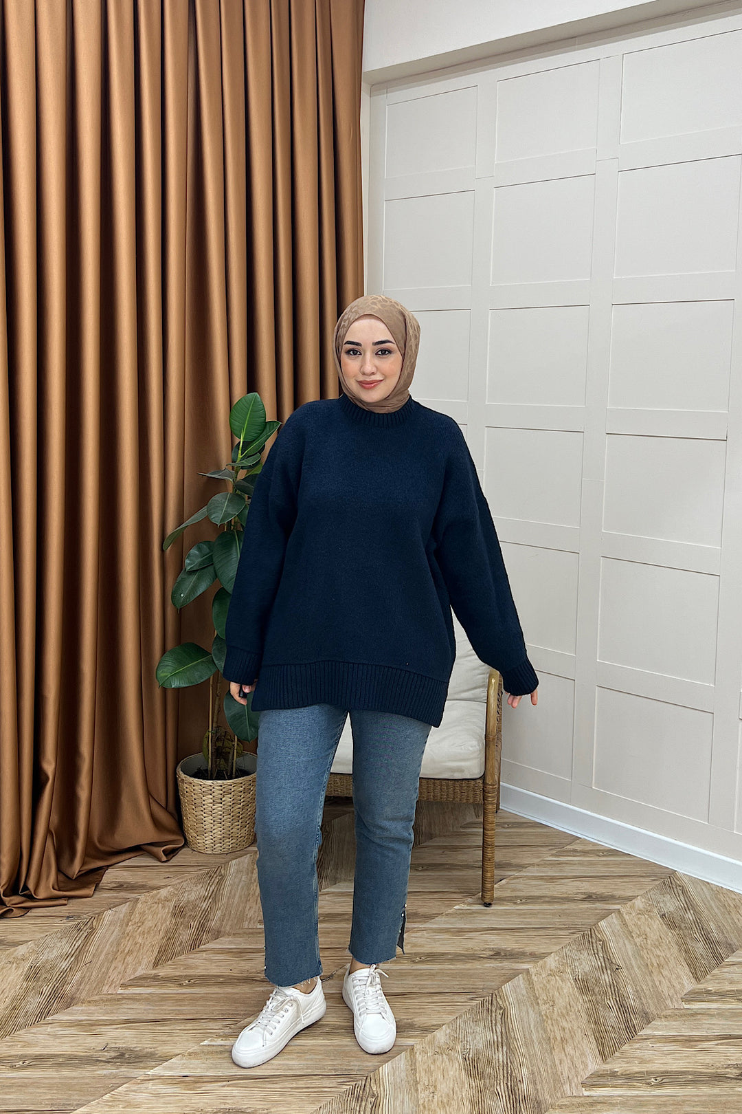 Lones Yumoş Tunik Lacivert 26194-LACIVERT