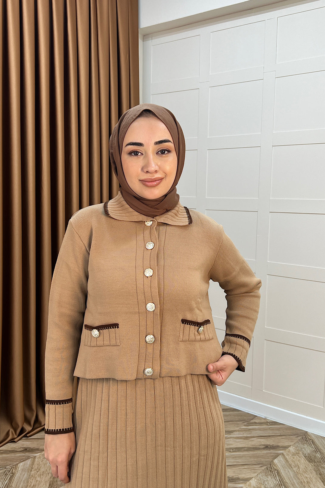 Roma Etekli Triko Takım Camel 20999-CAMEL