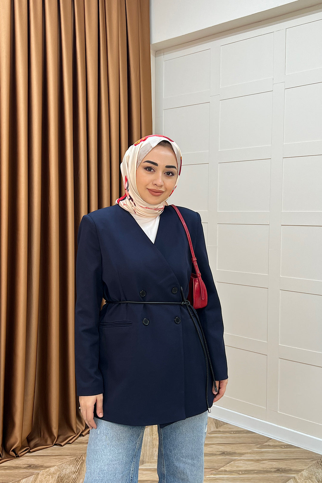 Kruvaze Yaka Dört Düğme Ceket Lacivert 2087-LACIVERT