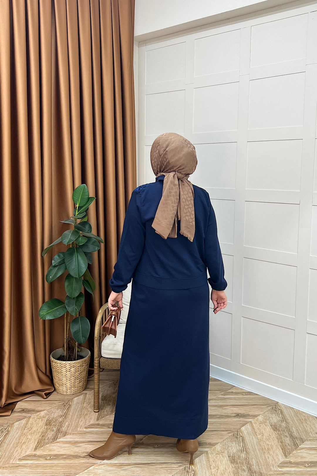 Maria İkili Elbise Lacivert 26104-LACIVERT