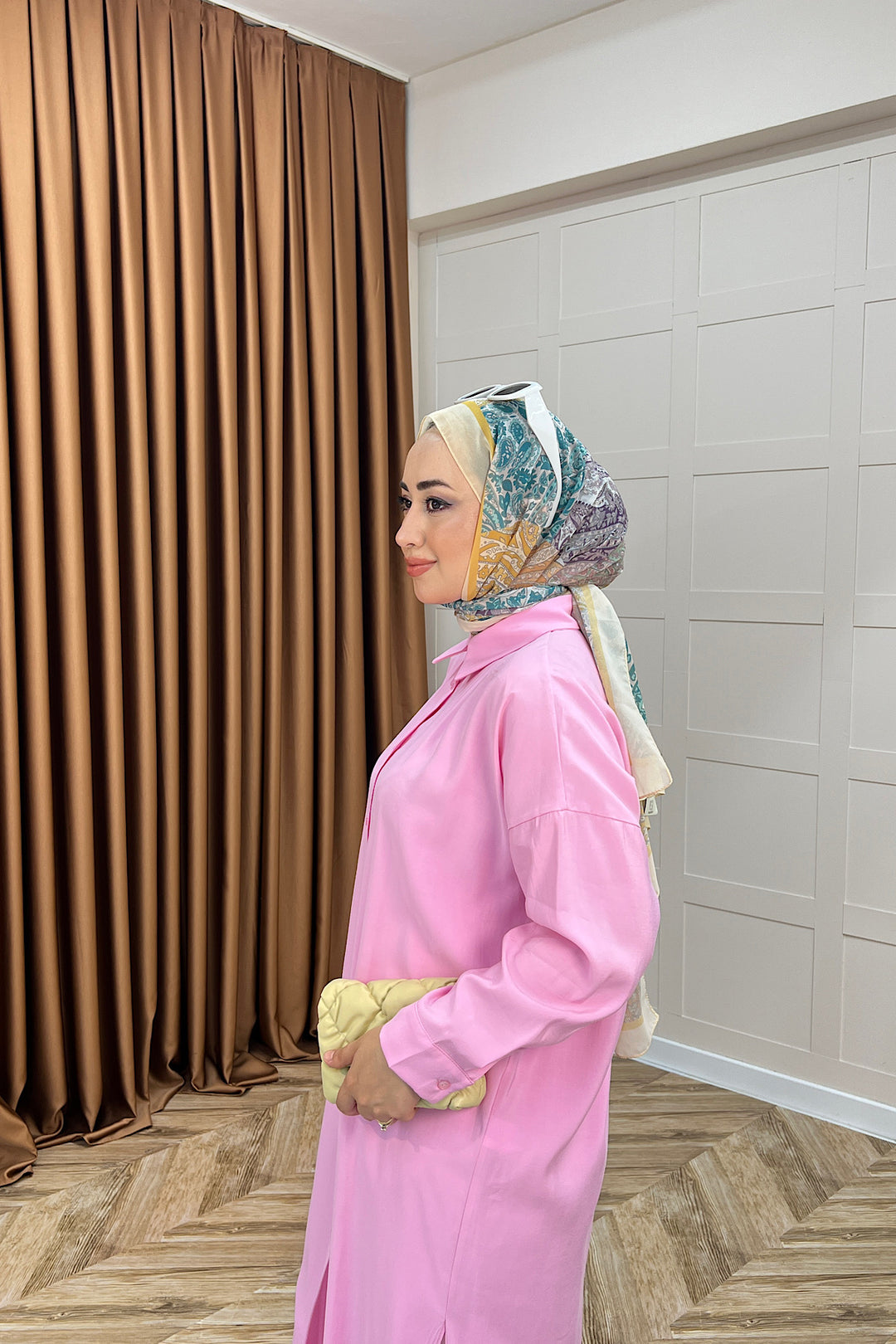 Cupra Uzun Tunik Pembe 02760-PEMBE