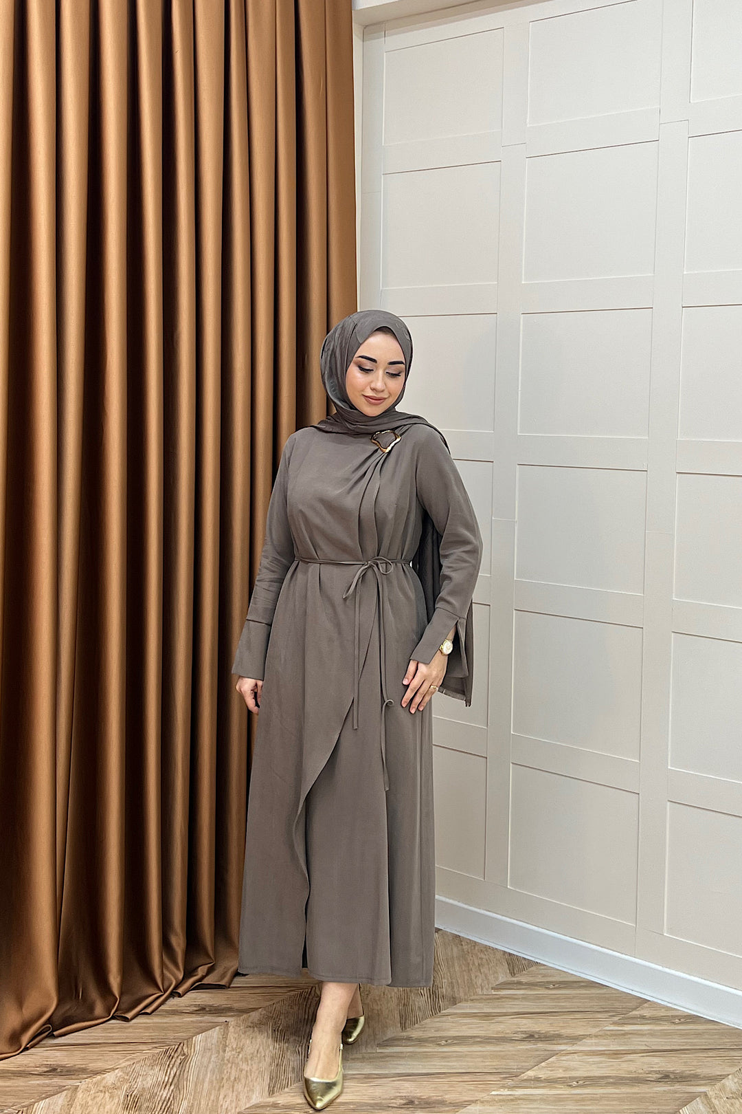 Paria Toka Detay Elbise Vizon 3345-VIZON