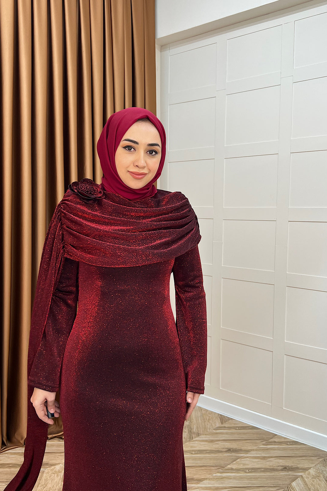 Elara Balık Abiye Bordo 3086-BORDO
