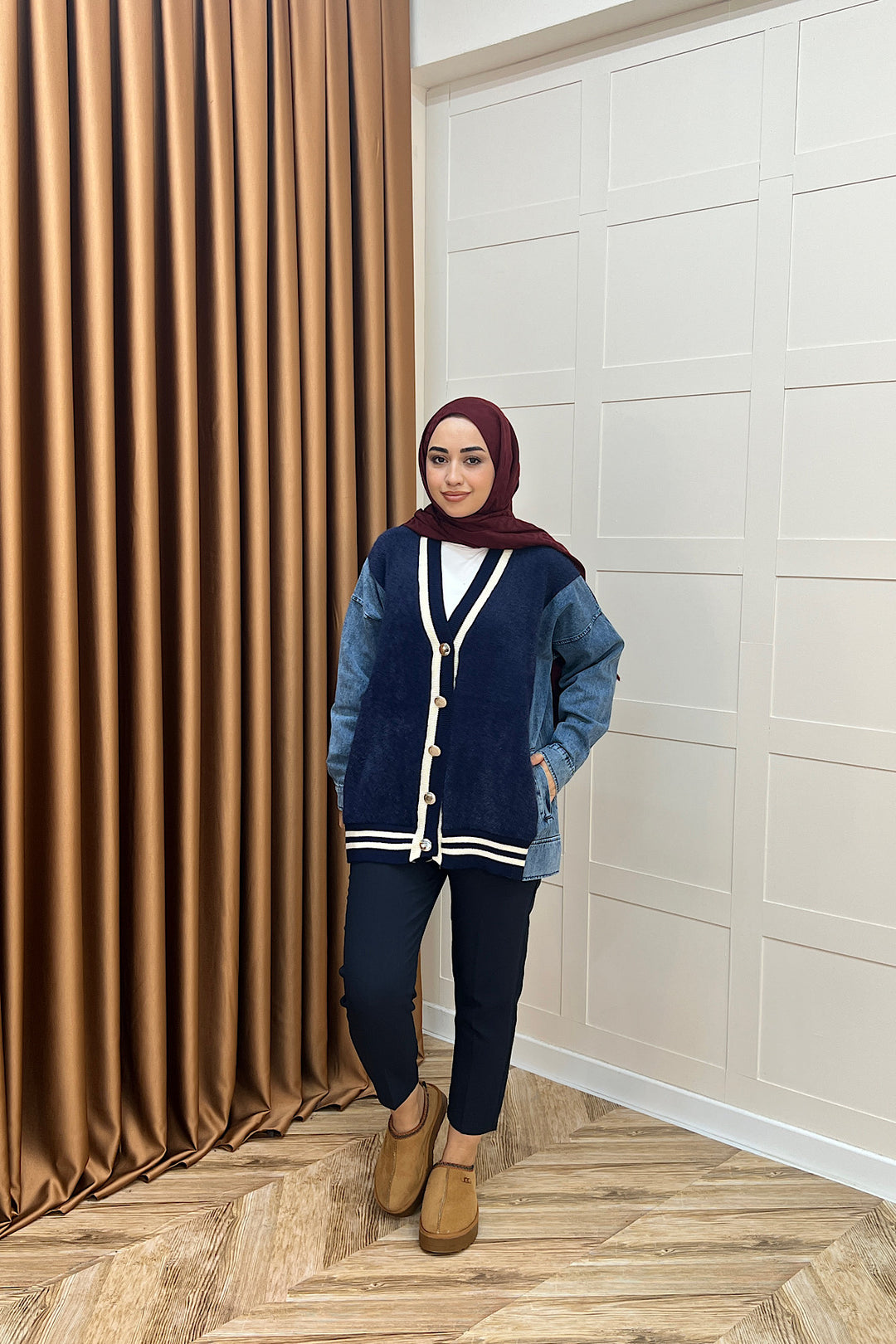 Kedi Sakal Kolej Kot Ceket Lacivert 25390-LACIVERT