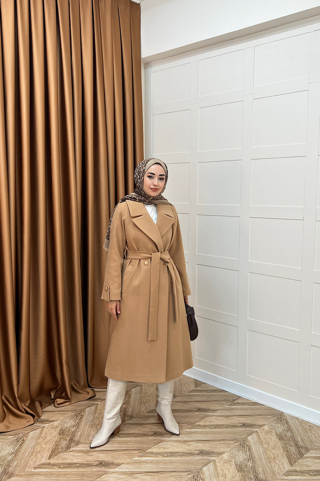 Martina Yırtmaçlı Kaban Camel 5508-CAMEL