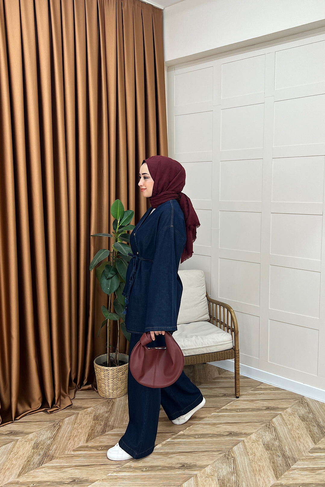 Adena Düğmeli Kot Takım Lacivert 62809-LACIVERT