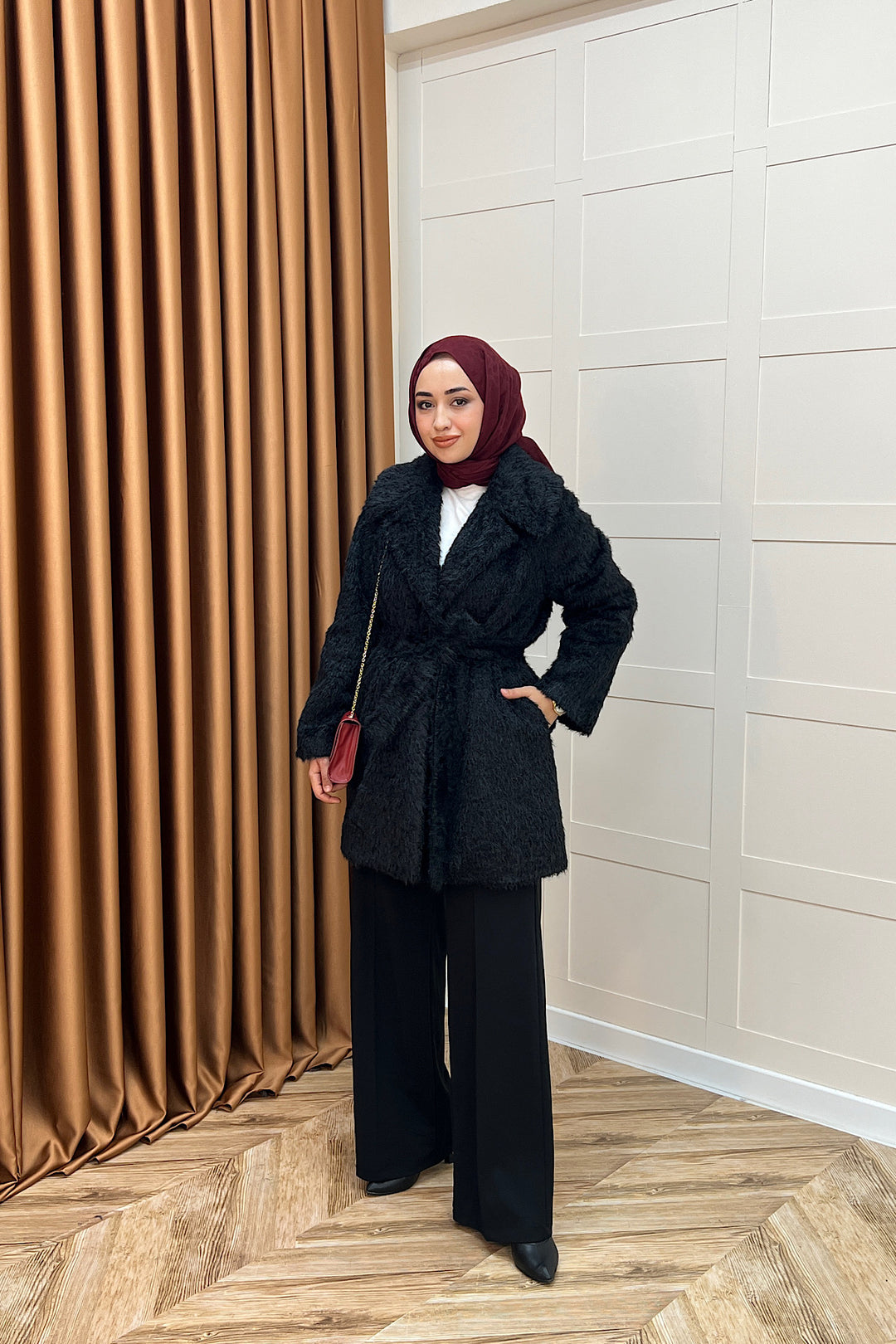 Grok Peluş Kaban Siyah 5523-SIYAH