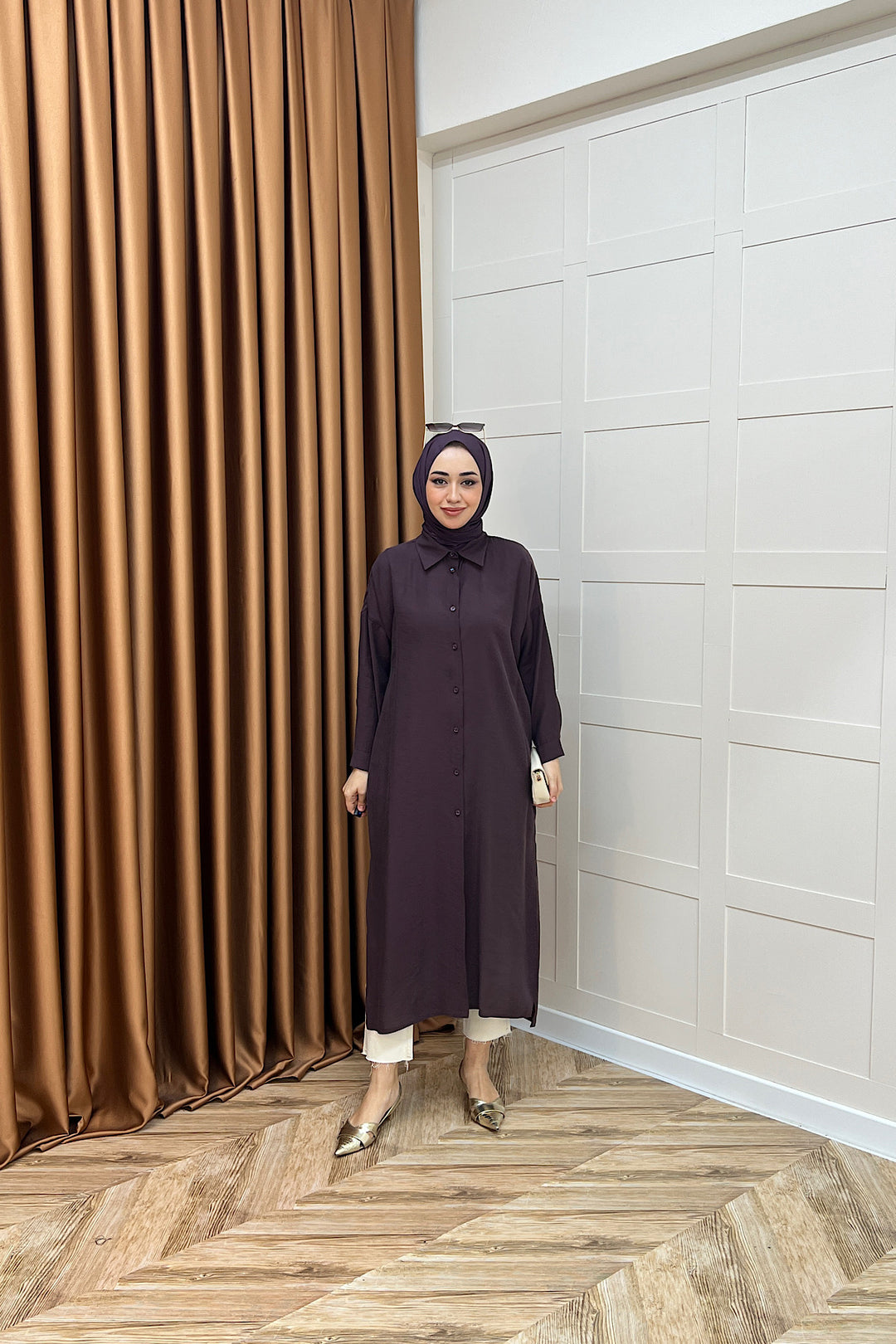 Cupra Uzun Tunik Mürdüm 02760-MURDUM