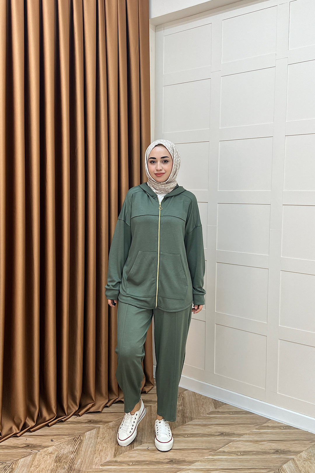 Efsa Kapüşonlu Takım Yeşil 70149-YESIL