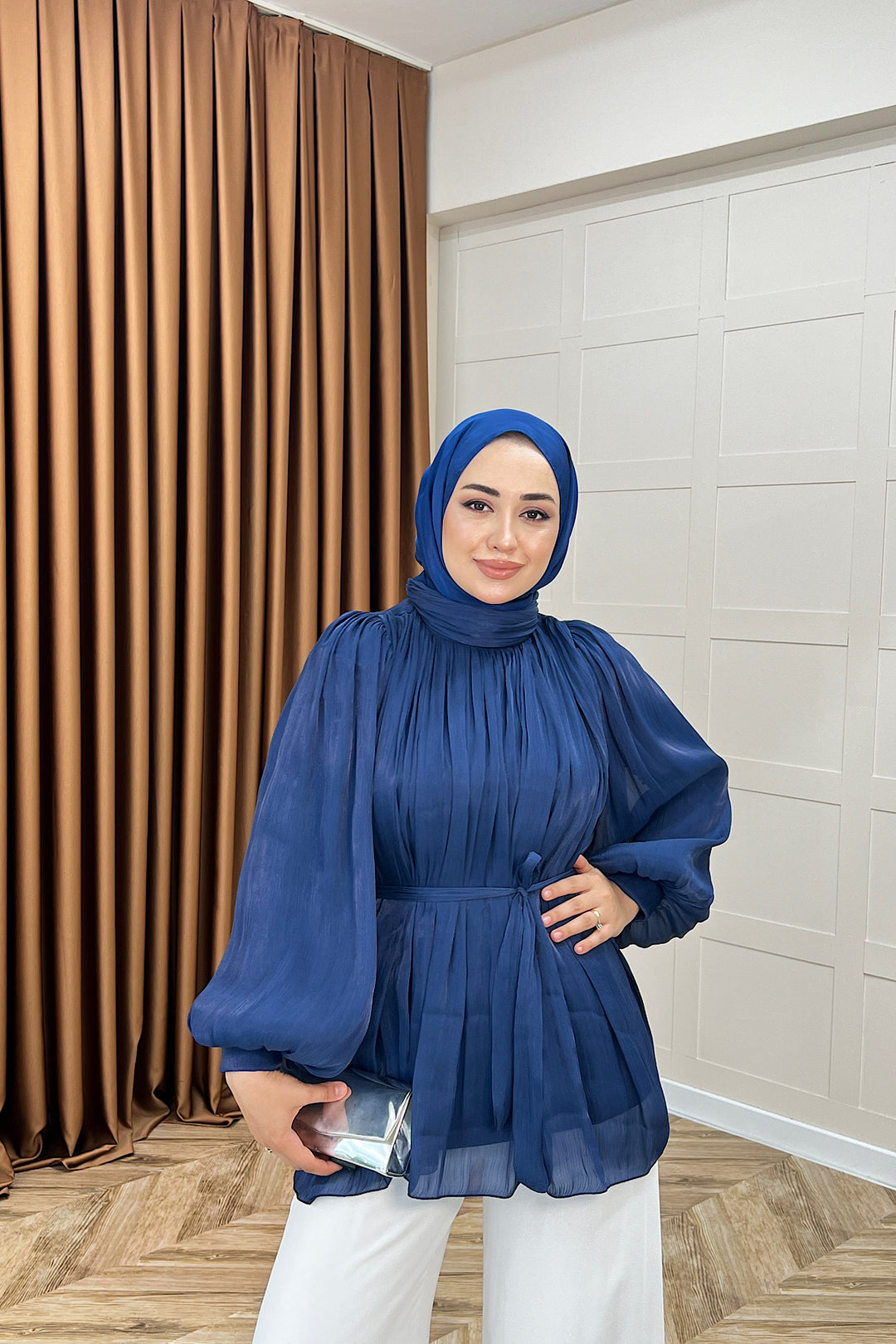 Hope Balon Kol Tunik Lacivert 2306-LACIVERT