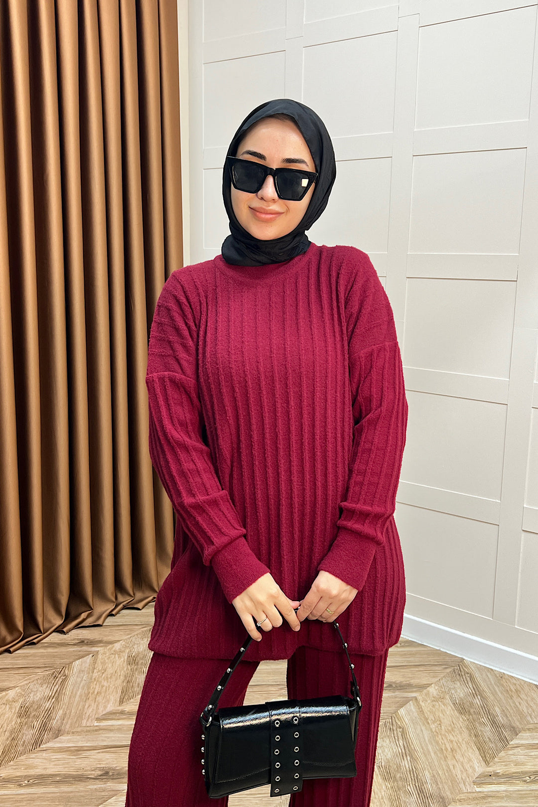 Kripto Keçe Sakal Triko Takım Bordo 25560-BORDO