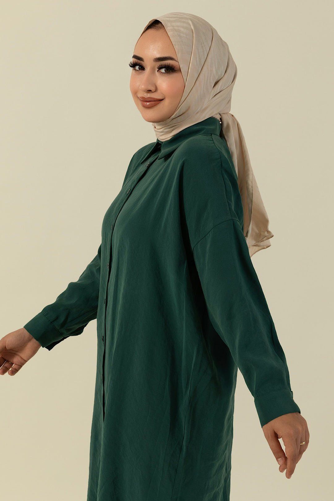 Cupra Uzun Tunik Zumrut 2760-ZUMRUT