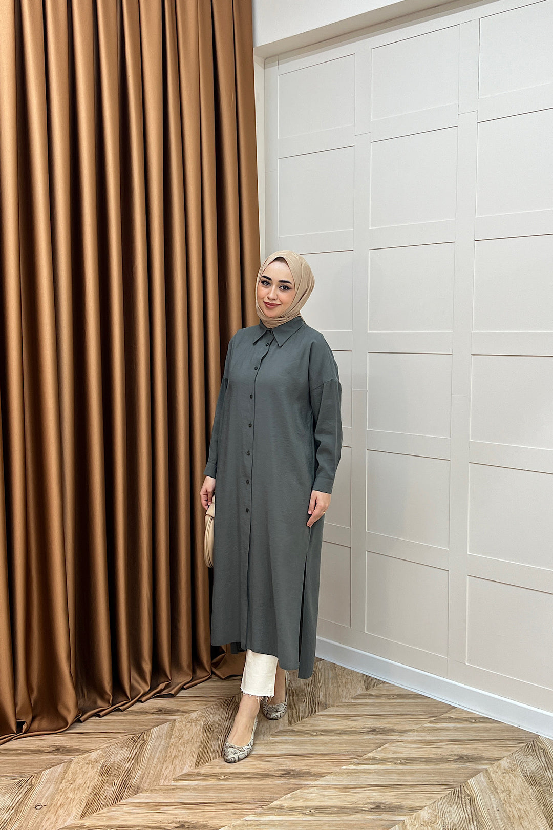 Cupra Uzun Tunik Haki 02760-HAKI