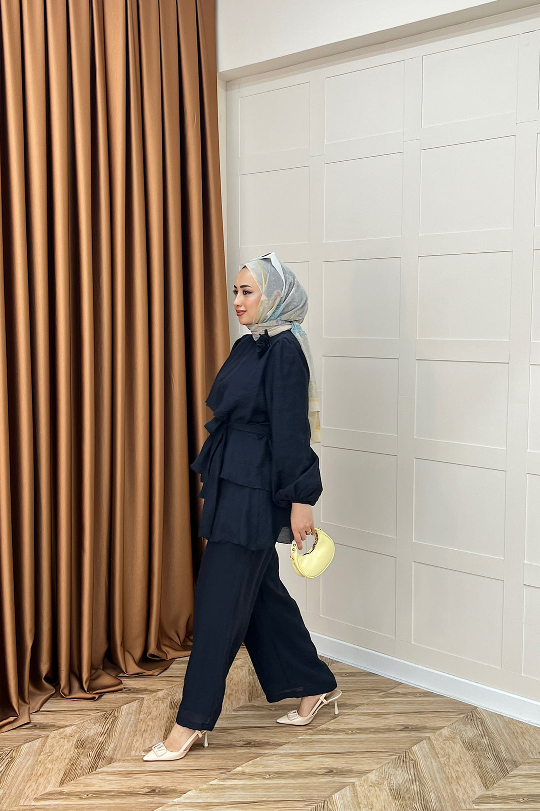 Aura Broş Detay Takım Lacivert 74001-LACIVERT